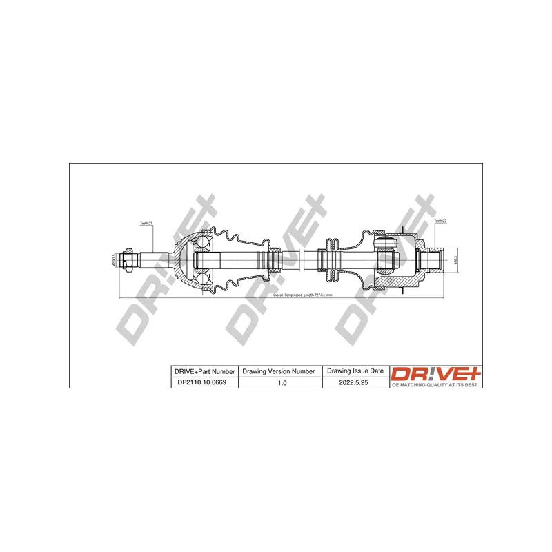 Arbre de transmission Dr!ve+ DP2110.10.0669