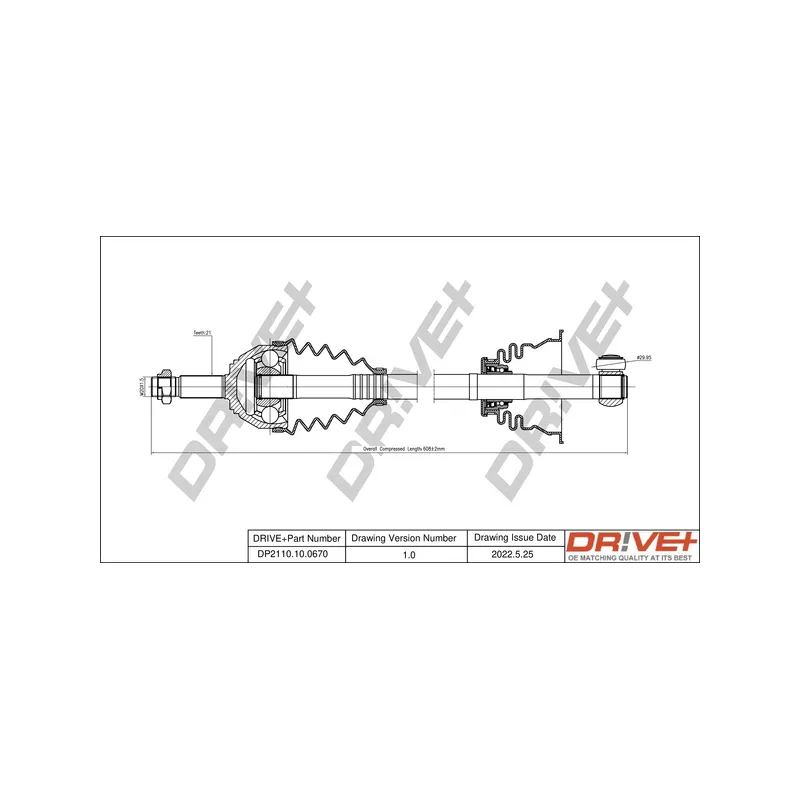 Arbre de transmission Dr!ve+ DP2110.10.0670