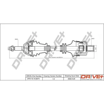 Arbre de transmission Dr!ve+ DP2110.10.0674
