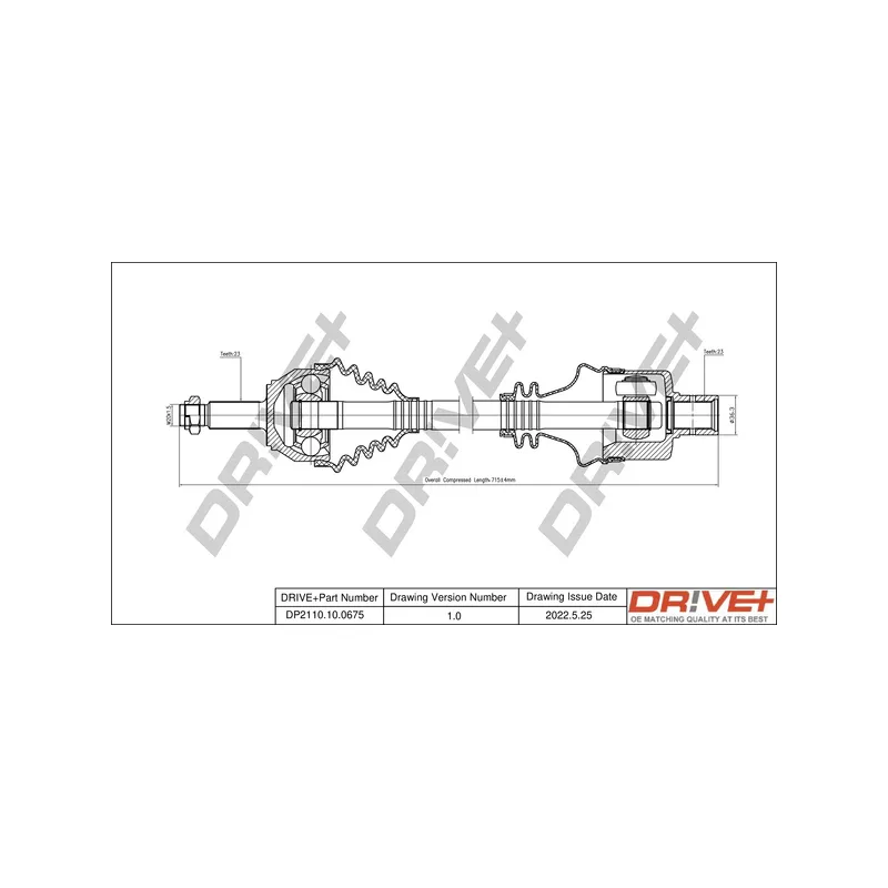 Arbre de transmission Dr!ve+ DP2110.10.0675