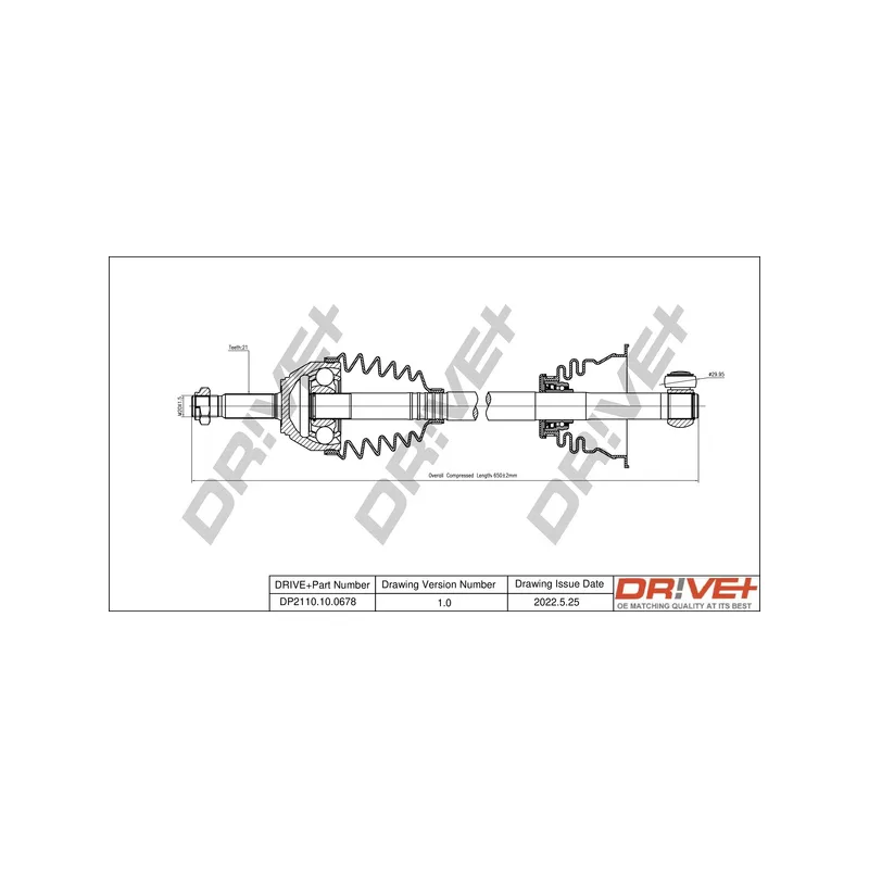 Arbre de transmission Dr!ve+ DP2110.10.0678