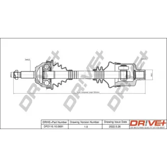 Arbre de transmission Dr!ve+ DP2110.10.0691