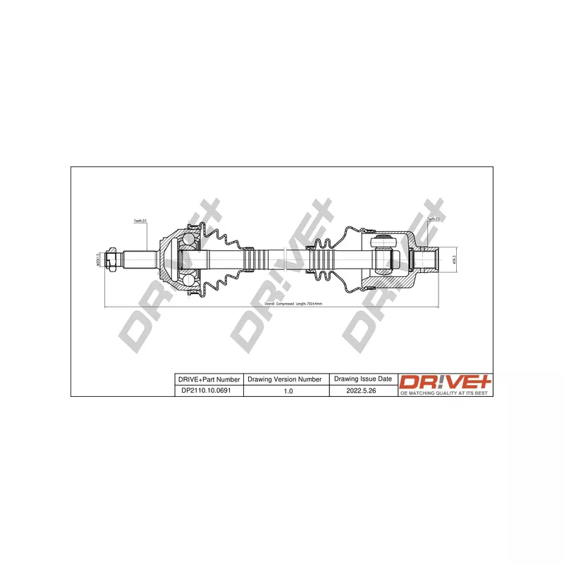 Arbre de transmission Dr!ve+ DP2110.10.0691