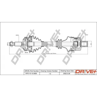 Arbre de transmission Dr!ve+ DP2110.10.0693