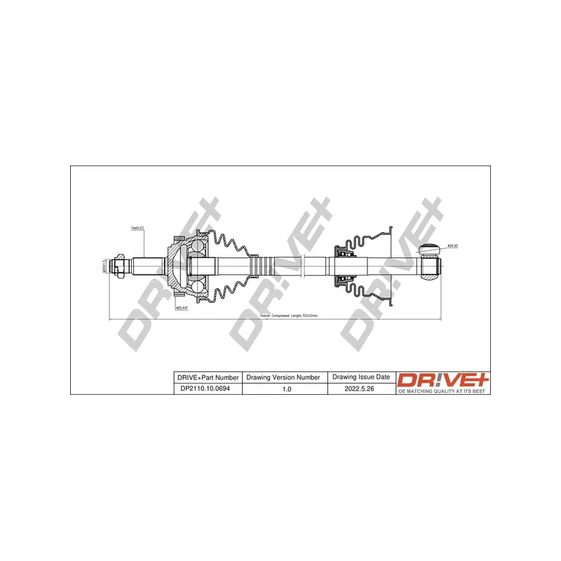 Arbre de transmission Dr!ve+ DP2110.10.0694