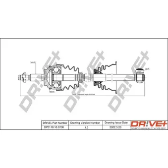 Arbre de transmission Dr!ve+ DP2110.10.0700