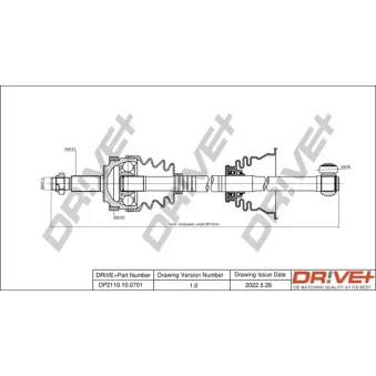 Arbre de transmission Dr!ve+ DP2110.10.0701
