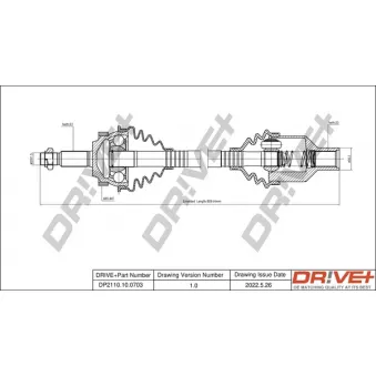 Arbre de transmission Dr!ve+ DP2110.10.0703