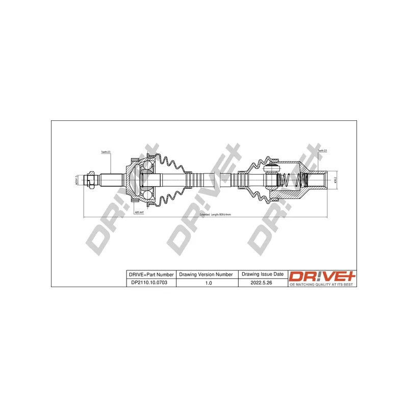 Arbre de transmission Dr!ve+ DP2110.10.0703