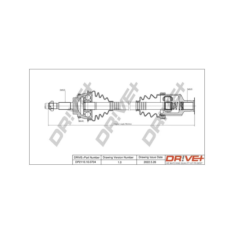 Arbre de transmission Dr!ve+ DP2110.10.0704