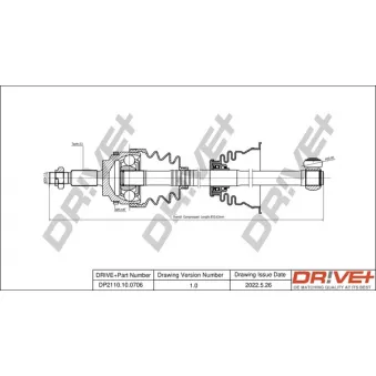 Arbre de transmission Dr!ve+ DP2110.10.0706