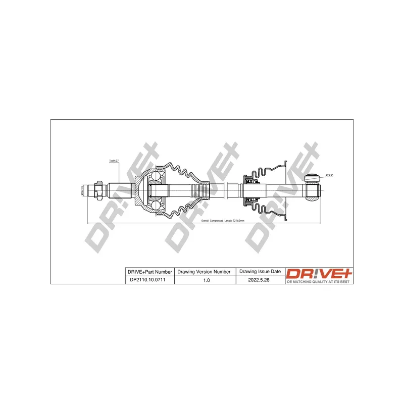 Arbre de transmission Dr!ve+ DP2110.10.0711