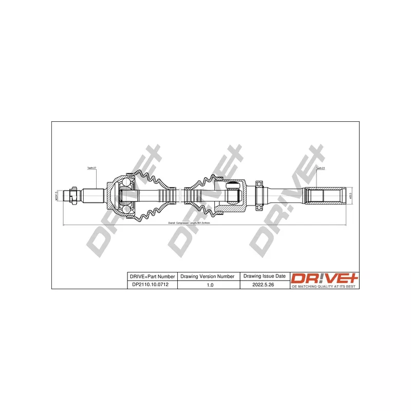 Arbre de transmission Dr!ve+ DP2110.10.0712