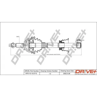 Arbre de transmission Dr!ve+ DP2110.10.0715