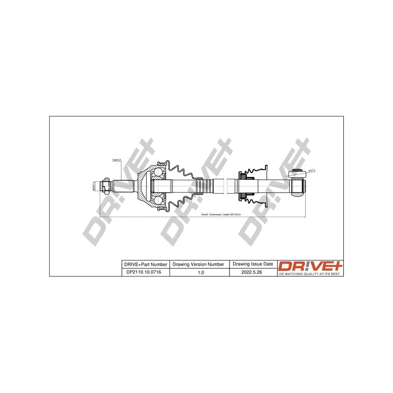 Arbre de transmission Dr!ve+ DP2110.10.0716