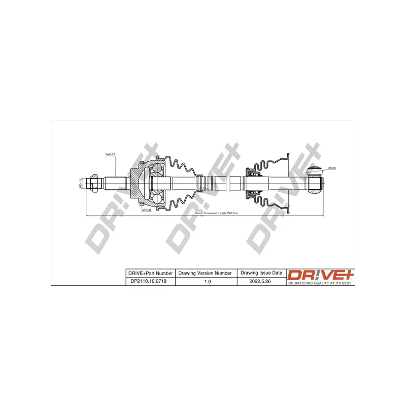 Arbre de transmission Dr!ve+ DP2110.10.0719