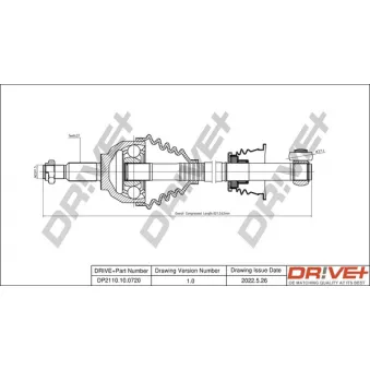 Arbre de transmission Dr!ve+ DP2110.10.0720