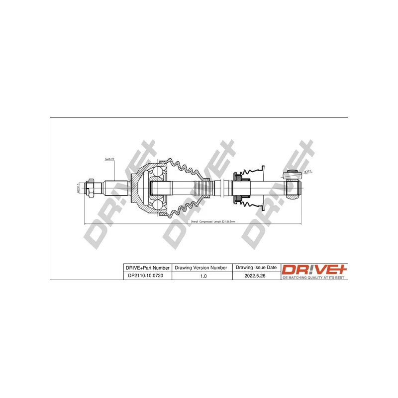 Arbre de transmission Dr!ve+ DP2110.10.0720