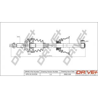 Arbre de transmission Dr!ve+ DP2110.10.0724
