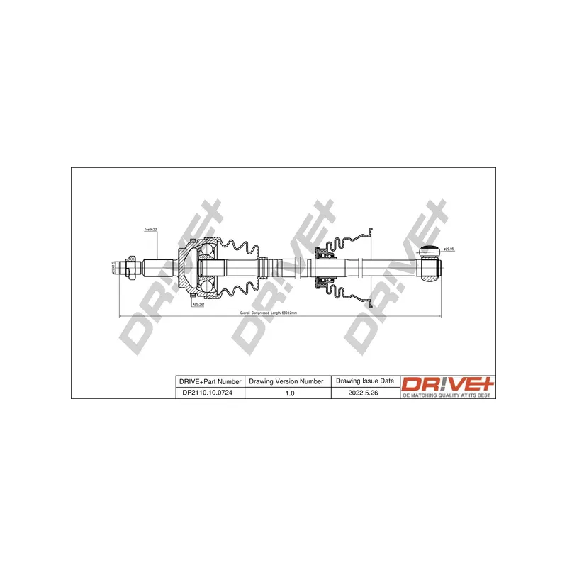 Arbre de transmission Dr!ve+ DP2110.10.0724