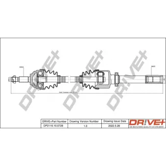 Arbre de transmission Dr!ve+ DP2110.10.0728
