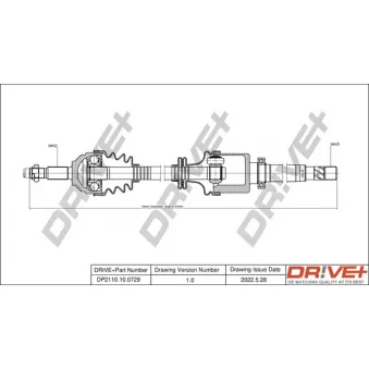 Arbre de transmission Dr!ve+ DP2110.10.0729