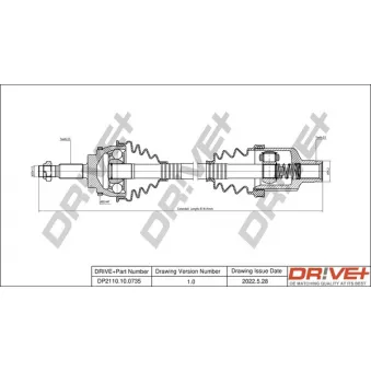 Arbre de transmission Dr!ve+ DP2110.10.0735