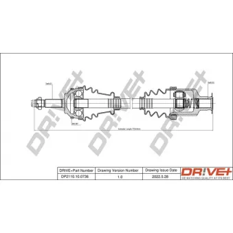 Arbre de transmission Dr!ve+ DP2110.10.0736