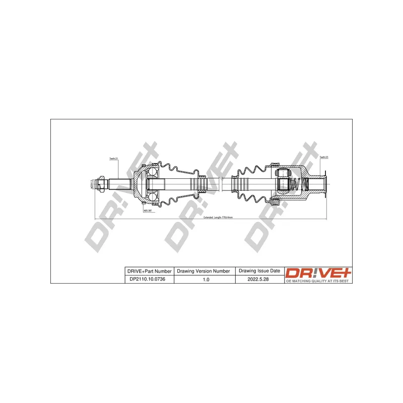 Arbre de transmission Dr!ve+ DP2110.10.0736