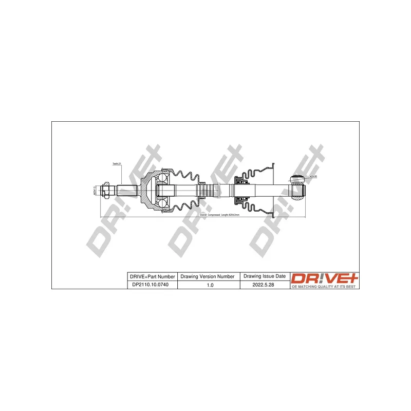 Arbre de transmission Dr!ve+ DP2110.10.0740