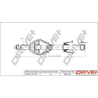 Arbre de transmission Dr!ve+ DP2110.10.0743
