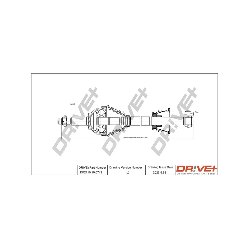 Arbre de transmission Dr!ve+ DP2110.10.0743
