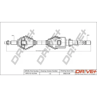 Arbre de transmission Dr!ve+ DP2110.10.0744