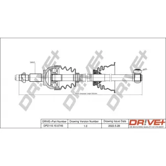 Arbre de transmission Dr!ve+ DP2110.10.0745