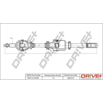 Arbre de transmission Dr!ve+ DP2110.10.0748