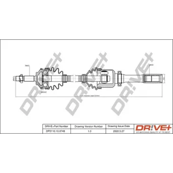 Arbre de transmission Dr!ve+ DP2110.10.0749