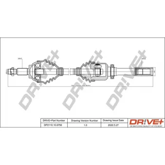 Arbre de transmission Dr!ve+ DP2110.10.0750