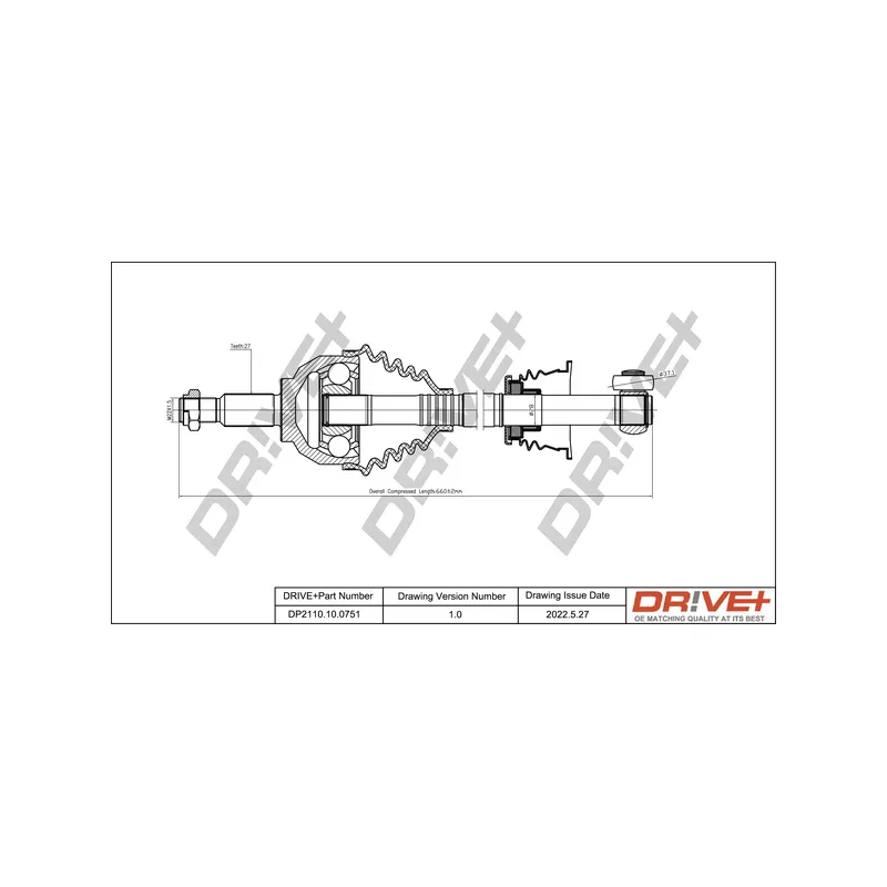 Arbre de transmission Dr!ve+ DP2110.10.0751
