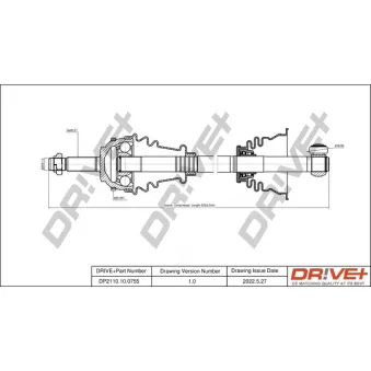 Arbre de transmission Dr!ve+ DP2110.10.0755