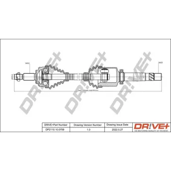 Arbre de transmission Dr!ve+ DP2110.10.0759