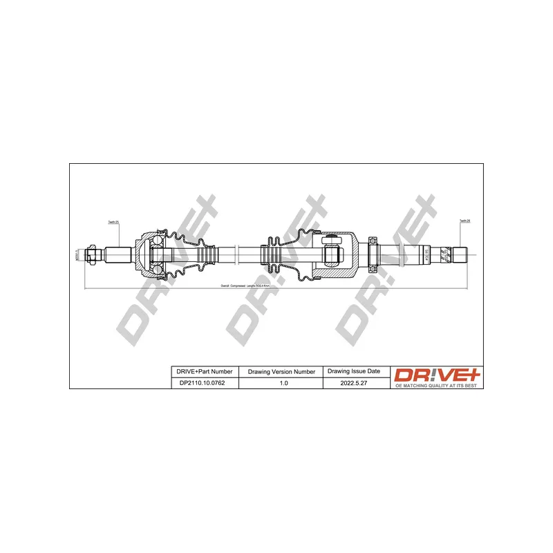 Arbre de transmission Dr!ve+ DP2110.10.0762