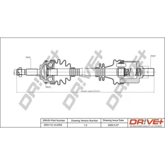 Arbre de transmission Dr!ve+ DP2110.10.0763