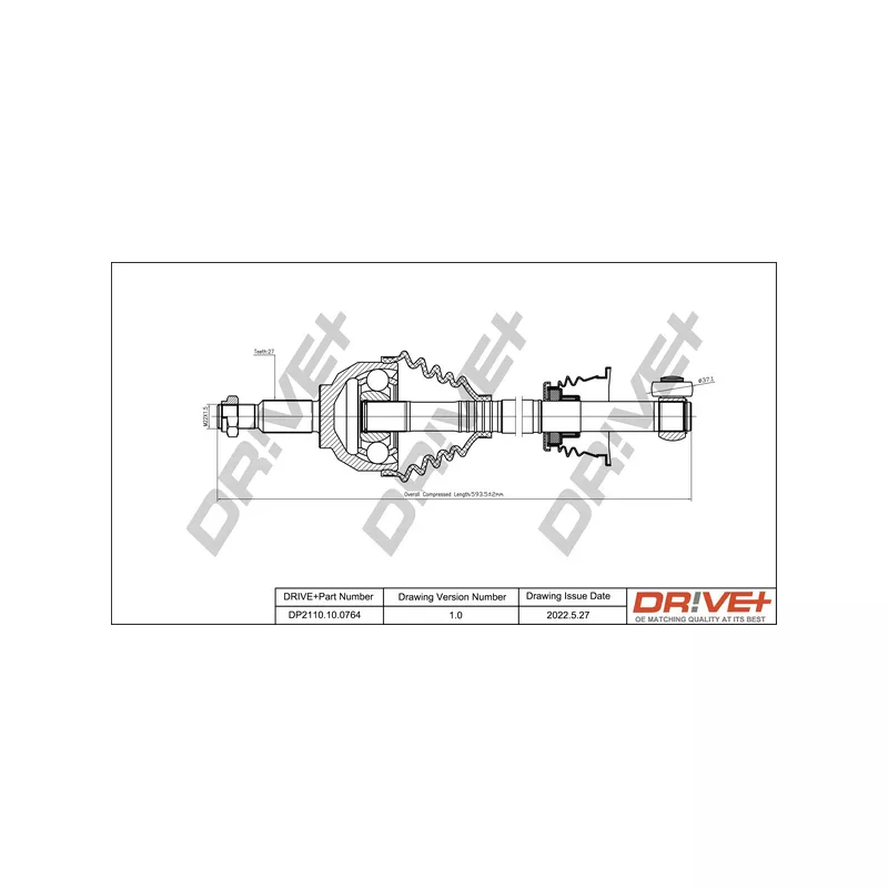 Arbre de transmission Dr!ve+ DP2110.10.0764