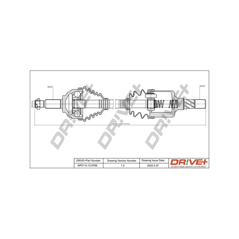Arbre de transmission Dr!ve+ DP2110.10.0769