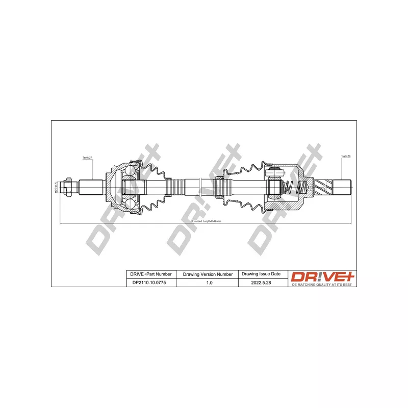 Arbre de transmission Dr!ve+ DP2110.10.0775
