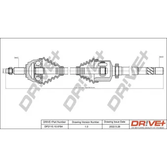 Arbre de transmission Dr!ve+ DP2110.10.0784