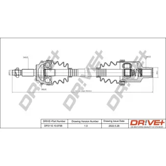 Arbre de transmission Dr!ve+ DP2110.10.0795
