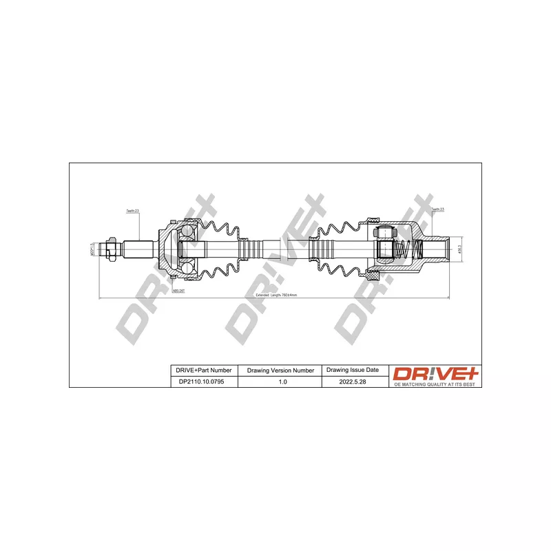 Arbre de transmission Dr!ve+ DP2110.10.0795
