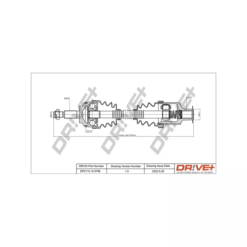 Arbre de transmission Dr!ve+ DP2110.10.0796