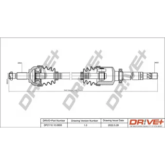 Arbre de transmission Dr!ve+ DP2110.10.0800